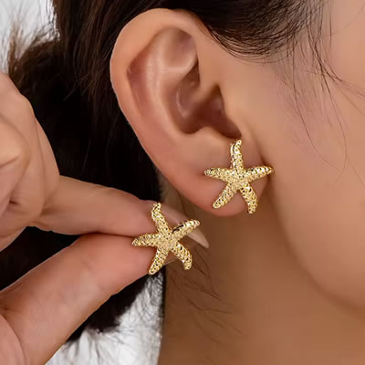 Aretes de estrella de  mar